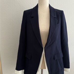Favorite Daughter Navy Blazer with White Accents